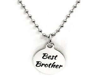 Brother Gift, Best Brother Necklace, Gift For Brother, Brother Jewelry, Gift From Sister, Best Brother Gifts, Gift From Little Brother