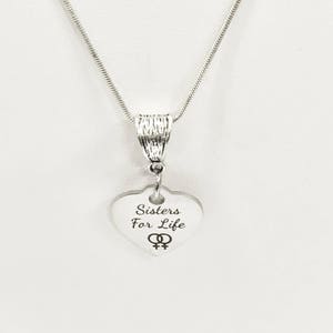 Sister Jewelry, Sisters For Life Necklace, Sisters Jewelry, Sister Gift, Sister BFF Necklace, Sister Gift, Sister Valentine Jewelry Gift