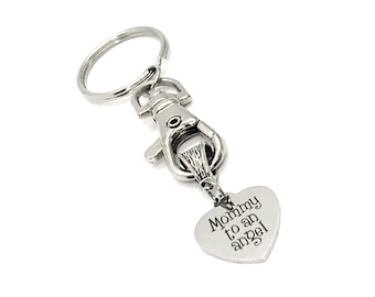 Miscarriage Gift, Mommy To An Angel Keychain, Miscarry Memorial Gift, Infant Loss Gift, Pregnancy Loss Gift, Mom to An Angel, Baby Loss