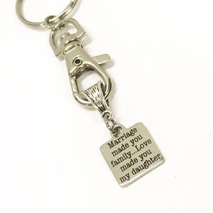 Daughter In Law Gift, Marriage Made You Family Love Made You My Daughter Keychain, Daughter In Love Valentine Gift, Wedding Gift For Bride
