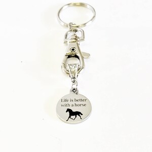 Life Is Better With A Horse Keychain Gift, Horse Lover Valentine Gift, Horse Lover Gift For Her, Horse Therapy Gifts, New Horse Owner Gift