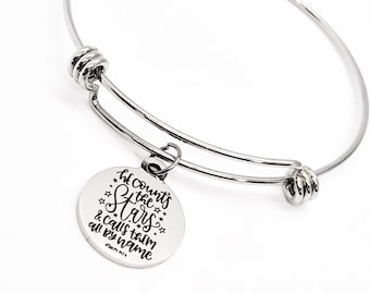 Faith Gift, He Counts The Stars And Calls Them All By Name Bracelet, Charm Bracelet, Faith Jewelry, Christian Gift, Psalm 147 4 Charm, C584