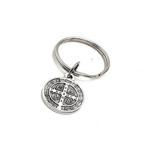 Faith Gift, Saint Benedict Keychain, Protection Gift, Charm Keychain, Christian Gift, Catholic Charm, Faith Keychain, Faith Charm, Jubilee