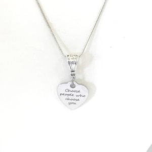 Confidence Gifts, Choose People Who Choose You Silver Necklace, Confidence Boosters, Daughter Jewelry Gift, Encouragement Gifts For Her