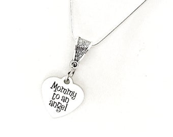 Miscarriage Gift, Mommy To An Angel Necklace, Pregnancy Loss Gift, Sympathy Gift, Infant Loss Gift, Remembering My Child, 1 in 4 Gift