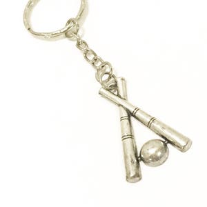 Baseball Keychain, Crossed Bats Keychain, Baseball Player Gift, Baseball Fan Gift, Baseball Mom Gift, Keychain Gift, New Car Gift For Son