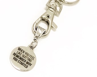 Motivational Gifts, Remember Why You Started Keychain, Motivational Keychain, Keychain Gifts, Motivational Jewelry, Encouraging Gifts