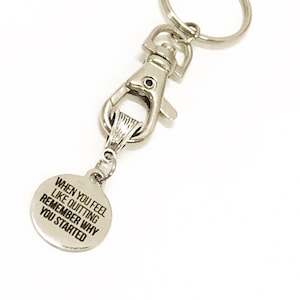 Motivational Gifts, Remember Why You Started Keychain, Motivational Keychain, Keychain Gifts, Motivational Jewelry, Encouraging Gifts