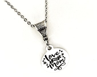 Regalo per la mamma, collana "Ti amo mamma", gioielli per la mamma, regalo per neomamme, regalo per neomamme, regalo per la mamma, compleanno della mamma, regalo per la moglie, regalo dai bambini