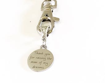 Thank You For Raising The Man Of My Dreams Keychain, Mother In Law Gift, Father In Law Gift, Father In Love Gift, Mother In Love Gift