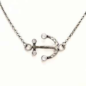 Anchor Jewelry, Gunmetal Silver Anchor Necklace, Gift For Her, Anchor Necklace, Anchor Lover Jewelry, Beach Jewelry, Anchor Sorority Gift