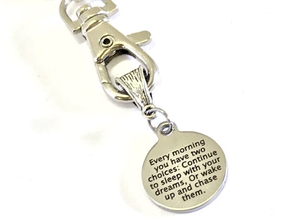 Keychain Gift, Motivating Gift, Every Morning You Have Two Choices Keychain, Bible Verse Quote, Encouraging Gift, Motivation Keychain