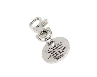 Protection Gift, For He Will Order His Angels To Protect You Wherever You Go Clip On Charm, Psalm 91 11, Daughter Gift, Son Gift