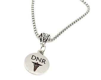 DNR Notice Charm Bracelet, Do Not Resuscitate Notice, Medical Preference, Medical Notice, Medical Caduceus, Medical Awareness Gift For Her