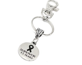 Cancer Survivor Gift, 13 Years Cancer Free Keychain, Gift For Her, I Am A Cancer Survivor, Mom Gift, Wife Gift, Celebrating Survivors