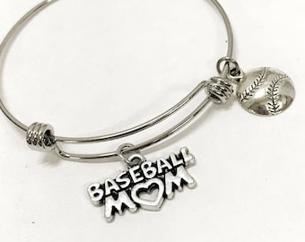 Baseball Bracelet, Baseball Mom Bracelet, Baseball Gift, Baseball Mom Gift, Baseball Jewelry, Baseball Mom Jewelry, Baseball Jewelry Gift