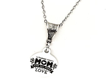 Regalo per la mamma, Collana "Grazie mamma per tutto il tuo amore", Regalo per la mamma, Regalo per la festa della mamma, Compleanno della mamma, Madre della sposa, Madre dello sposo