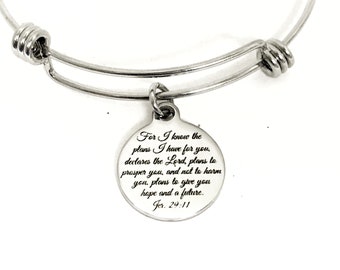 Bible Verse Jeremiah 29:11 Glass Dome Bangle Bracelet Blue Hamsa Hand with Star of David Bible Verse Jeremiah 29:11 Glass Dome Bangle Bracelet Blue Hamsa Hand with Star of David