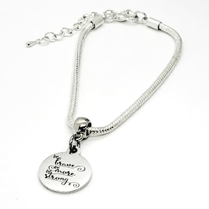 European Bracelet, Be Brave, Be More, Be Strong Bracelet, European Charm Bracelet, Daughter Gift, Gift For Her, Motivating Gift