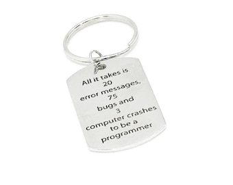 Programmer Charm Keychain, Binary Code, Computer Science, Programmer, Developer, CS Student, Going To College, Computer Science Major