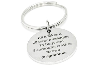 Programmer Funny Charm Keychain, Binary Code, Computer Science, Programmer, Developer, CS Student, Going To College, Computer Science Major