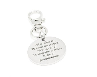 Computer Programmierer lustig Clip Auf Anhänger, Computer Science, Studenten, neuer Job, Programmieren, Programmierer, Taschenanhänger, Rucksackanhänger