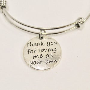 Stiefmoeder cadeau, bedankt dat je van me houdt als je eigen armband, stiefmoeder sieraden, cadeau voor stiefmoeder, schoonmoeder cadeau, dank je cadeau voor MIL