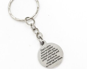 Motivating Quote Stepping Stones Don\u2019t Carry Your Mistakes Encouragement Gift Charm Anklet Moving Forward Encouraging Gift Anklet