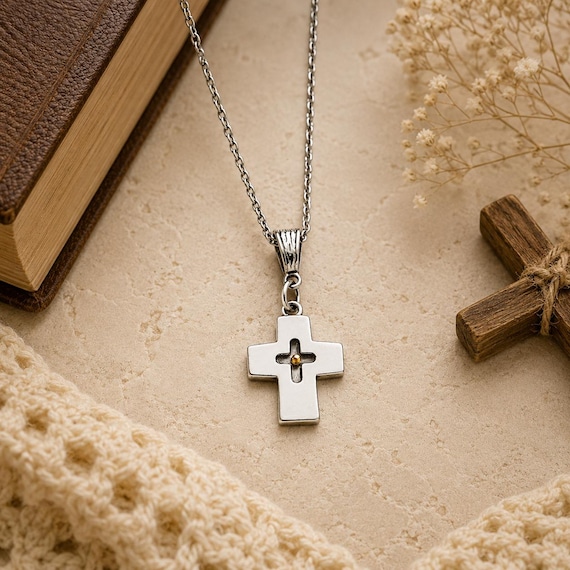 Mustard Seed Cross Faith Necklace