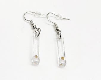 Mustard Seed Bar Resin Hook Style Earrings,  Mustard Seed Earrings, Matthew 17 20, Faith Jewelry, Bible Verse Gift, Scripture, Faith