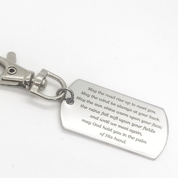 Irish Blessing Charm, Keychain Charm, Clip On Charm, Bag Charm, Irish Blessing Quote, Moving Gift, Going Away Gift