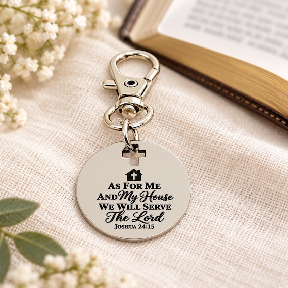 My House Will Serve The Lord Clip On Charm