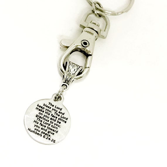Christian Gift, The Lord Bless You And Keep You Keychain, Christian Blessing, Christian Charm, Scripture Blessing Gift, Bible Verse Gift