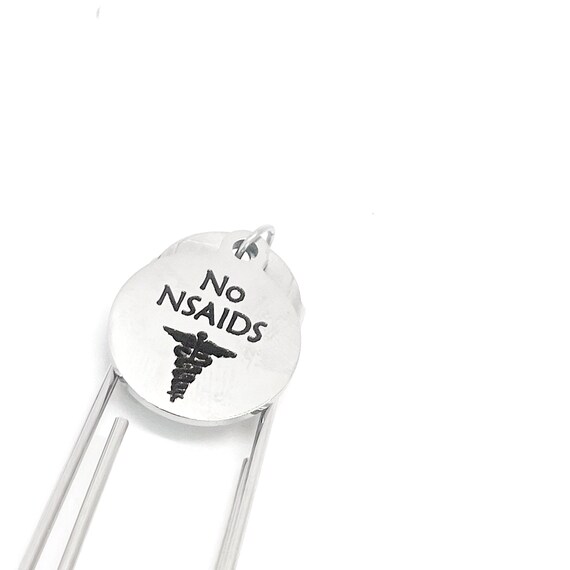 No NSAIDS Charm Bookmark, Paperclip Bookmark, Planner Bookmark, Reader Gift