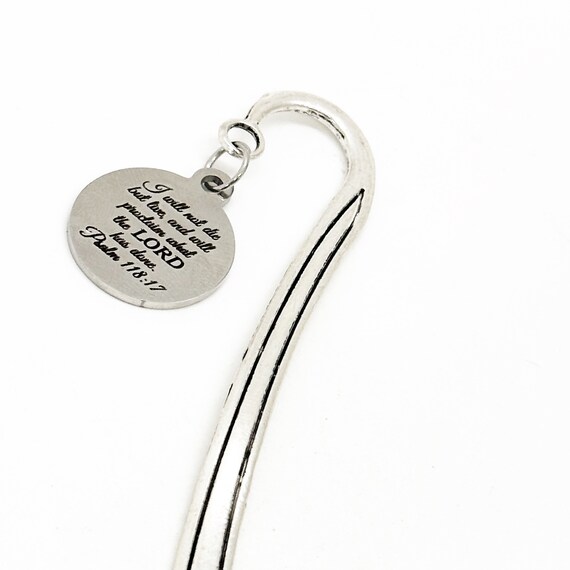 I Will Not Die But Live Charm Bookmark, Proclaim What The Lord Has Done, Faith Healing, Scripture Gift, Psalm 118 17, Recovery Gift