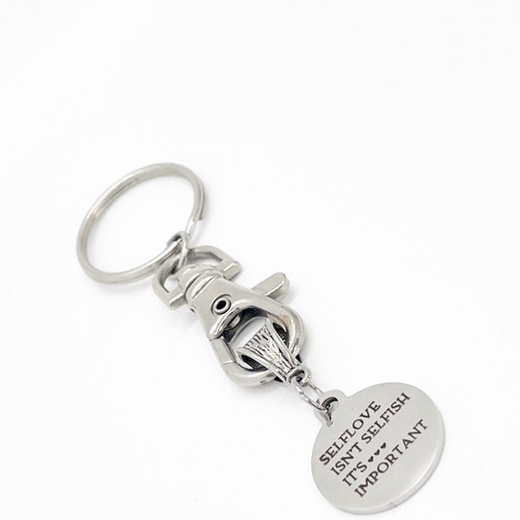 Encouragement Gift, Self Love Isn’t Selfish It’s Important Charm Keychain, Gift For Me, I Am Special, Encouraging Her, Getaway Gifts