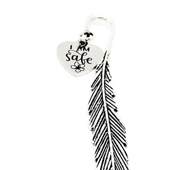 I Am Safe Charm Bookmark, Daughter Gift, Granddaughter Gift, Gift For Her, Gift For Him, Son Gift, Love Gift, Recovery Gift