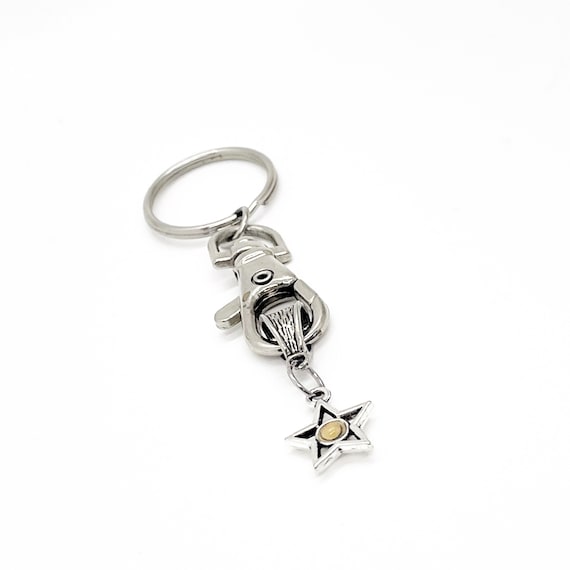 Mustard Seed Keychain, Mustard Seed Star Charm, Mustard Seed Gift, Mustard Seed Faith, Faith Keychain, Faith Gift, Christian Gift