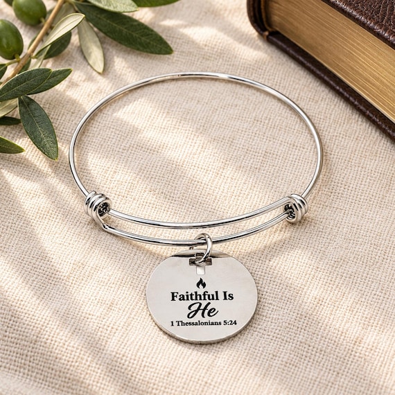 Faithful Is He Charm Bracelet
