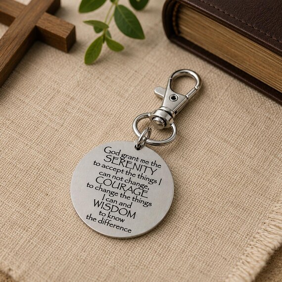Serenity Prayer Stainless Steel Clip On Charm