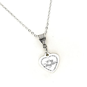 Regalo per la figlia, Collana per la figlia, A mia figlia ti amo con tutto il cuore per sempre, Compleanno della figlia, Laurea della figlia, Regalo per lei