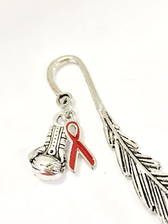 Bookmark Gift, Knock Out ALS Page Marker, ALS Red Ribbon Journaling Bookmark, Planner Gift, Planner Accessories, ALS Supporter Gift