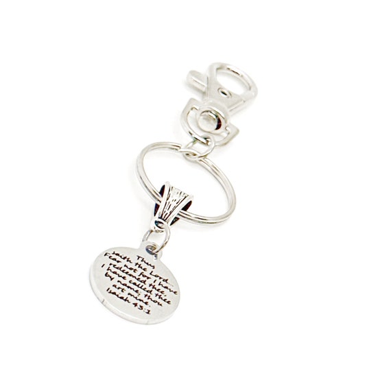 The Lord Has Called You By Name You Are His Isaiah 43 1 Charm Clip On Keychain, Faith Gift, God Has Redeemed You, Recovery Gift, Scripture