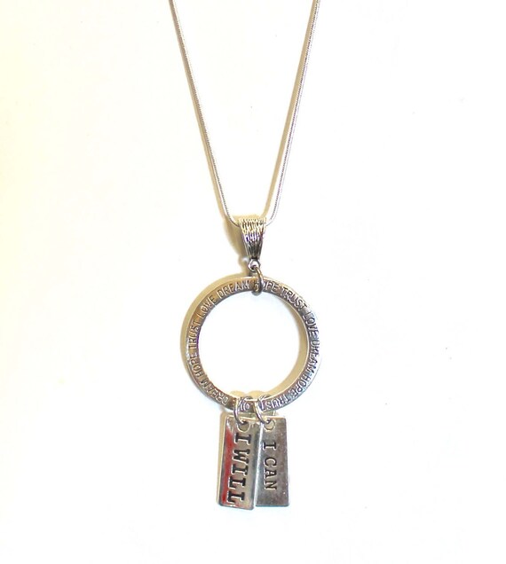 Trust Love Dream Hope, I Can I Will, Motivational Necklace, Inspirational Jewelry, Daughter Gift For Her, Graduation Gift, Encouraging Gifts