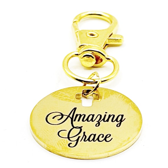 Amazing Grace Gold-Plated Cross Charm