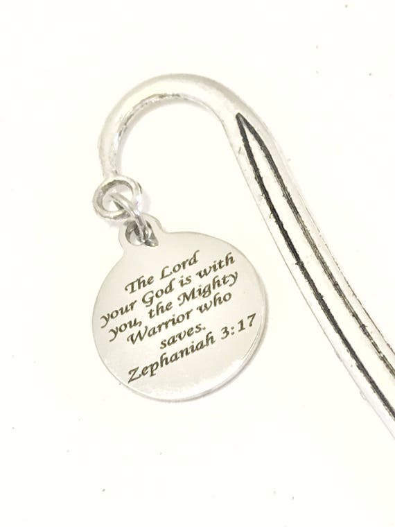 Bible Bookmark, Bible Verse Gift, Scripture Bookmark, Christian Planner Bookmark, Bible Gifts, Zephaniah 3 17 Bookmark, The Lord Is With You