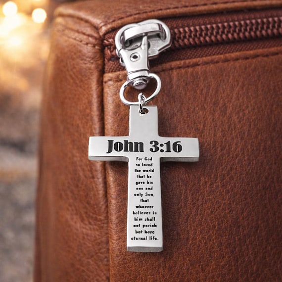 John 3 16 Cross Clip On Charm