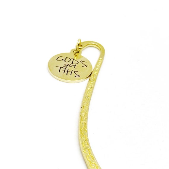 God’s Got This Goldtone Charm Bookmark, Small Bookmark, Faith Gift, Christian Belief, Believe In God, Difficult Times Gifts