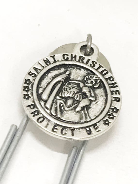 St. Christopher Bookmark, St. Christopher Gifts, Planner Bookmark, Paper Clip Bookmark, Planner Paper Clip, St. Christopher Protect Me Gift