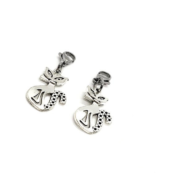 Clip On Charm, Mask Chain Charms, Cat Charms, Cat Lover Gift, Face Mask Charm, Funny Gift, Single Charm or Set of Charms